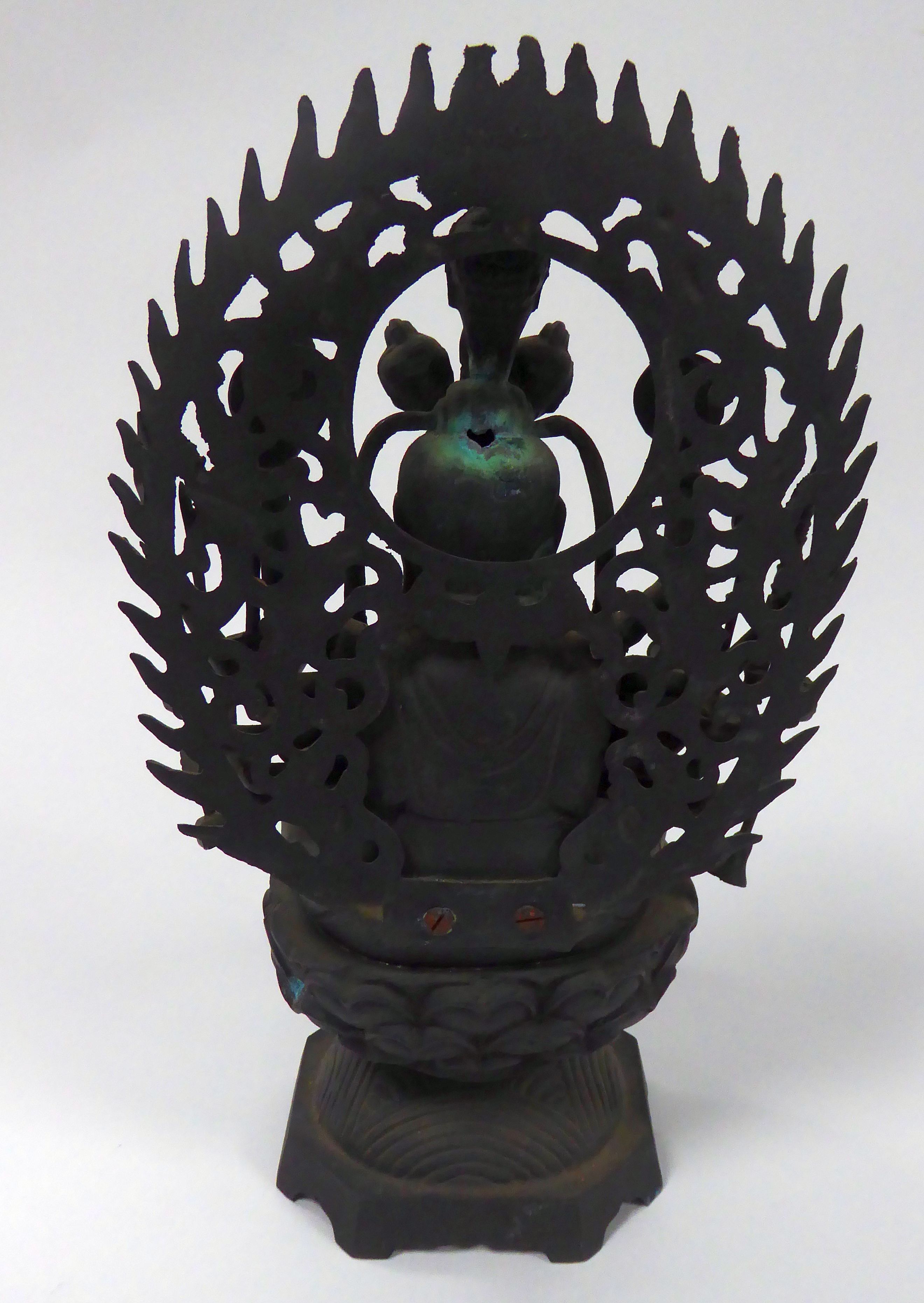 TWENTIETH CENTURY CHINESE BRONZE FIGURE OF KANNON WITH SIXTEEN ARMS, 14 ½” (36.8cm) high - Image 2 of 3