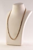 9ct GOLD FLATTENED LINK NECKLACE, 15.7 gms