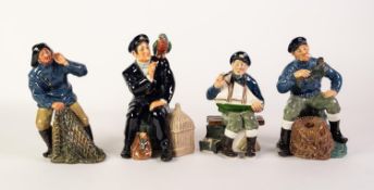 FOUR ROYAL DOULTON FIGURES, respectively The Lobster Man, HN 2317; Tall Story, HN 2243; Shore Leave,