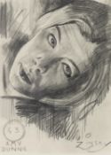 ZINSKY (MODERN) PENCIL DRAWING ?Amy Dunne? Signed, titled and numbered 43 11? x 8? (28cm x 20.3cm)