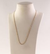 18ct GOLD FINE CHAIN NECKLACE, 15in (38cm) long, 2.4 gms