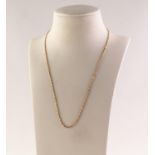 18ct GOLD FINE CHAIN NECKLACE, 15in (38cm) long, 2.4 gms
