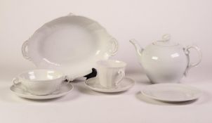 FORSTENBERG, WEST GERMANY MID TWENTIETH CENTURY WHITE GLAZED PORCELAIN DINNER AND TEA WARES,