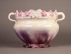 LATE NINETEENTH CENTURY FRANZ ANT MEHLEM, GERMAN ART NOUVEAU TWO HANDLED LUSTRE GLAZED POTTERY