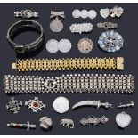 An interesting collection of Vict. and later mainly silver jewellery