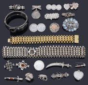 An interesting collection of Vict. and later mainly silver jewellery