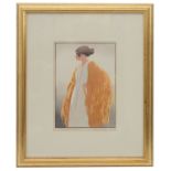 Arthur Rigden Rhead (1879-1955) 'The Venetian Shawl', woodblock print