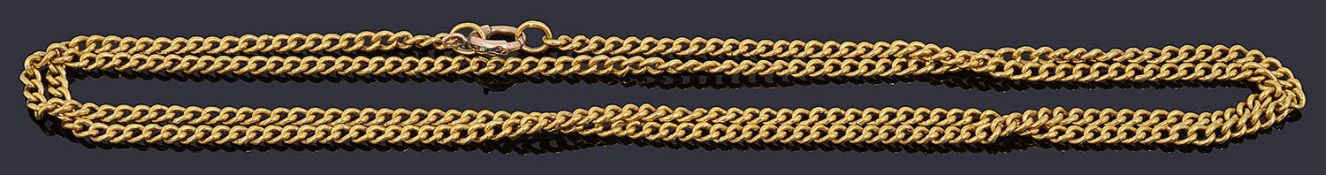 A Chinese curb link yellow metal chain