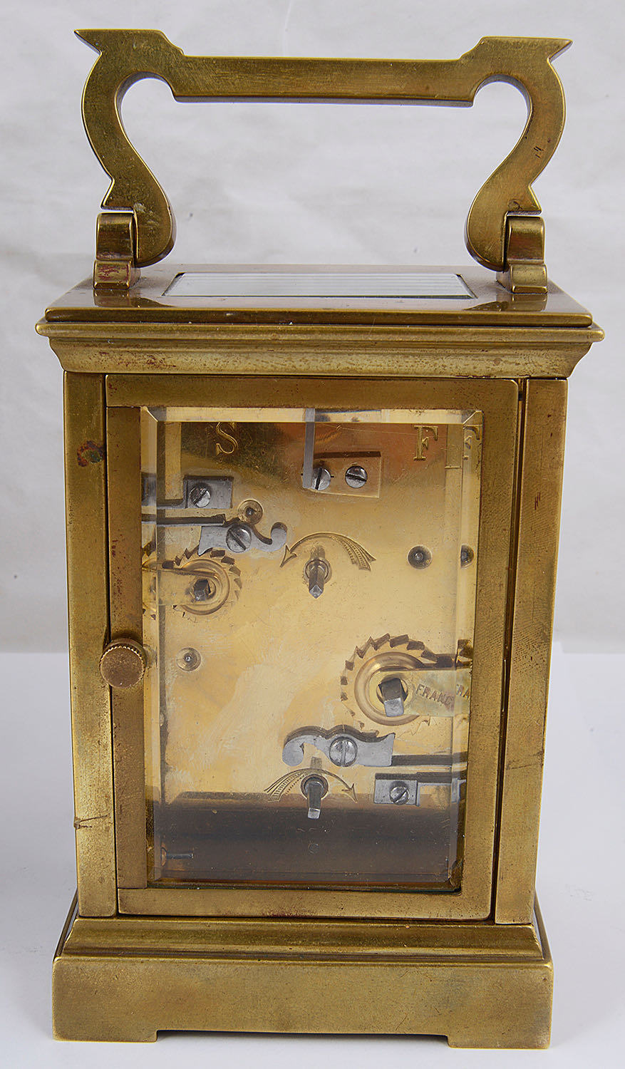 An early 20th century French gilt brass four pane carriage clock - Image 2 of 2