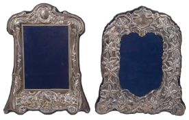 Two modern silver Edwardian style silver photograph frames