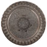 An early 20th century Indian silver Jungle pattern circular tray