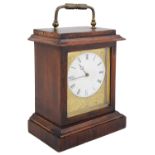 A mid 19th century French rosewood cased carriage timepiece