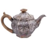 A George III small silver teapot
