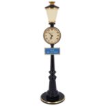 A 1960s Jaeger table clock in the form of a Parisian lamp post