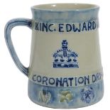 A rare early Moorcroft pottery 1902 coronation commemorative presentation mug