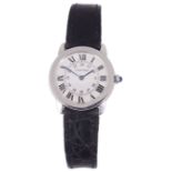 A ladies Cartier Ronde Solo Stainless steel wristwatch
