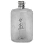 A Victorian silver hip flask