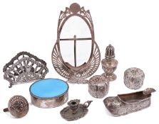 An interesting collection of Brit. and foreign silver and silver plated items