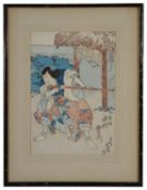 Fourteen 19th Century and later Japanese woodblock prints