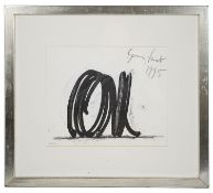 Bernar Venet (French, b.1941) 'Coiled line', lithograph, signed and dated 1995 in pencil