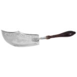 An early 19th century French silver fish slice