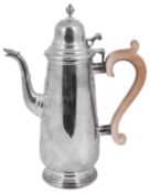 A modern George I style silver coffee pot