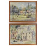 Dorothy Bradshaw (British b 1897) 'Farmyard scene' and another watercolour