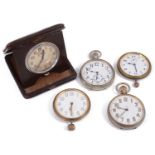 Five Goliath open faced pocket watches