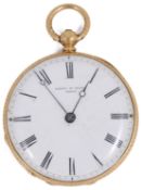 A late 19th century Swiss ladies open faced pocket watch