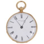 A late 19th century Swiss ladies open faced pocket watch