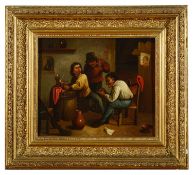 Three late 18th / early 19th c Dutch school tavern genre scenes in the manner of Jan Steen