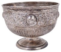 A Victorian silver pedestal sugar bowl