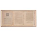 A 17th c proclamation, Oxford, John LichfieldM.DC.XXXIV, mounted