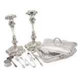 A small selection of silver and electroplated items