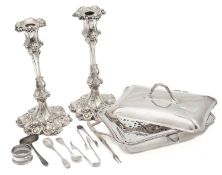 A small selection of silver and electroplated items