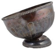 A George V silver trophy rose bowl