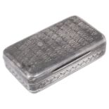 A George III silver snuff box