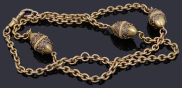 An attractive Victorian Etruscan style chain necklace