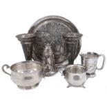 A small collection of Edwardian and later silver items