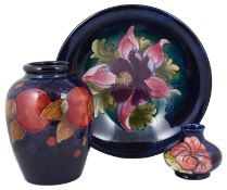 Three pieces of Moorcroft pottery