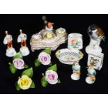 A small selection of Herend porcelain to include an inkwell