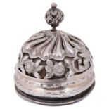 A late Victorian silver table bell