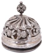 A late Victorian silver table bell