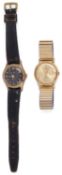 Two 1960s Gentleman's Bucherer gold plated automatic Incabloc wristwatches