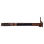 The Trafalgar Square Riots 1887 - A Vict. turned wood and polychrome decorated truncheon