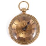 A Victorian 18ct gold open faced pocket watch