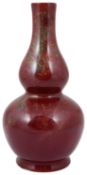 A Royal Doulton flambé double gourd vase