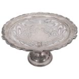 An Edward VII Art Nouveau design silver tazza