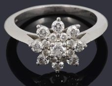 A Tiffany & Co. diamond set daisy cluster ring