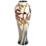 A modern limited edition Moorcroft pottery 'Samphire Spider Orchid' vase designed by Kerry Goodwin
